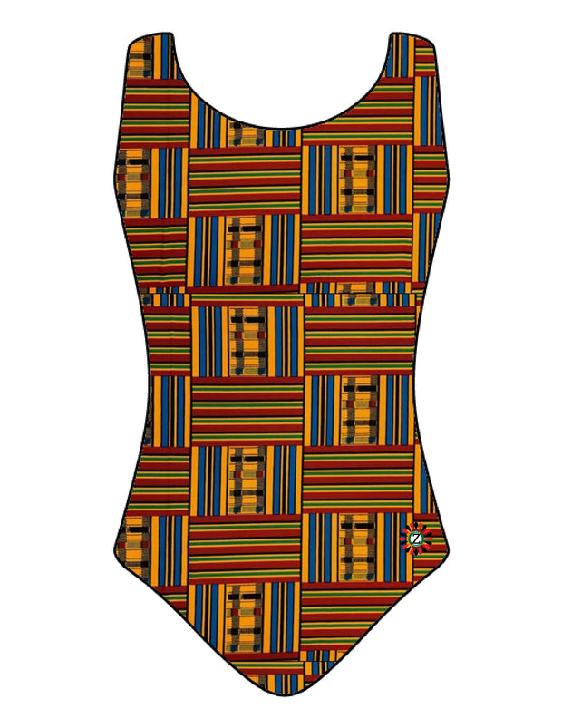 Orange-Blue Kente